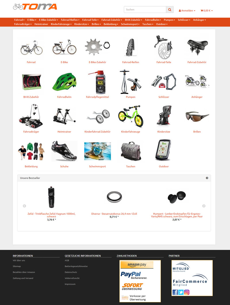 Fahrrad Onlineshop - Fahrradzubehör und Teile für Ihr Rad